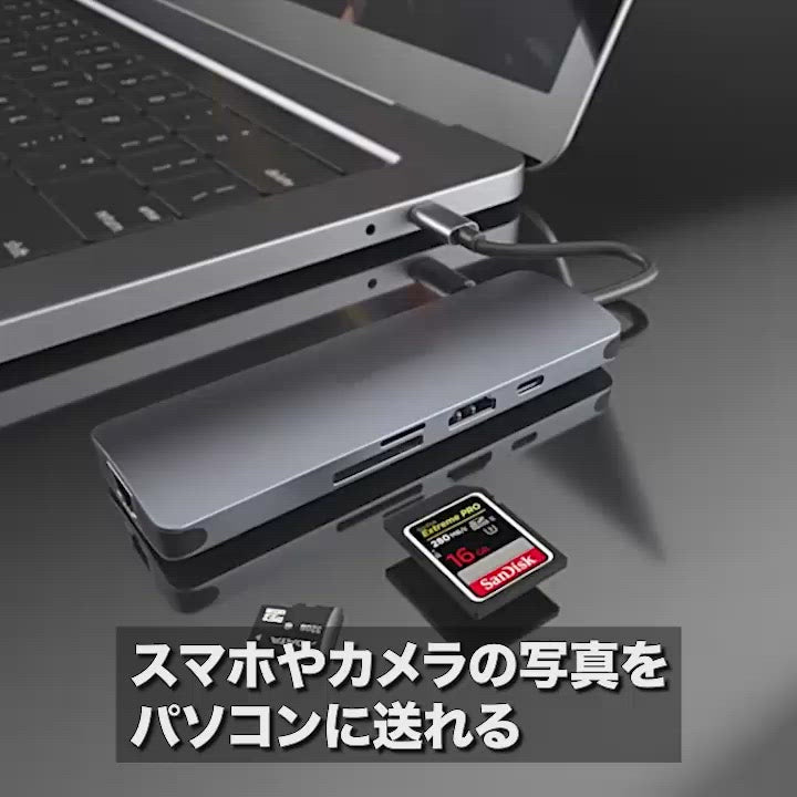 6in1 USBハブ USB HDMI 変換 アダプタ SDカード MicroSD Type-c 対応 タイプC ハブ iphone アイフォン –  Aviel