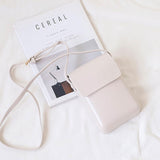 ハードレザー調スマホショルダーバッグ