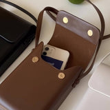 ハードレザー調スマホショルダーバッグ