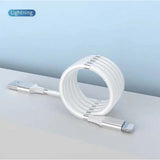 磁力でまとまる充電ケーブル