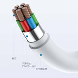 磁力でまとまる充電ケーブル