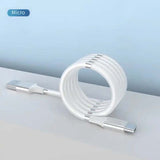 磁力でまとまる充電ケーブル