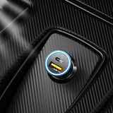 コンパクトなのにパワフル - USB・Type-c両対応 カーチャージャー